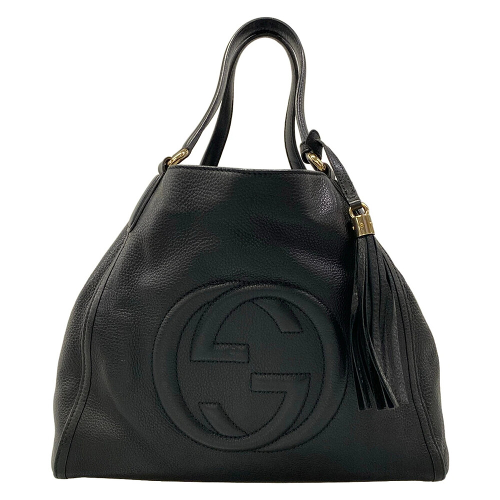 Gucci Soho Cellarius Black Leather Tote #320262G11B